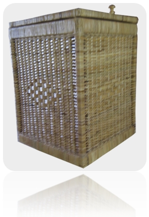 rattan basket square hamper